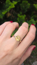 Load image into Gallery viewer, 2417: Vintage 9ct Gold Round Cut Yellow Citrine Solitaire
