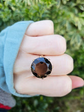 Load image into Gallery viewer, 0502: Vintage: Large 9ct Round Cut Smokey Quartz Ring - total statement piece
