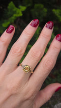 Load image into Gallery viewer, 2417: Vintage 9ct Gold Round Cut Yellow Citrine Solitaire
