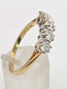 2312 Vintage: 18ct Gold Round Full Cut Natural Diamonds (1.25ct in total) Ring-Very special