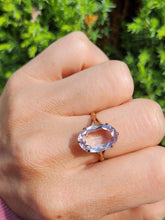 Load image into Gallery viewer, 1567: Vintage: 9ct Gold Lilac Amethyst Solitaire- multi-faceted cut
