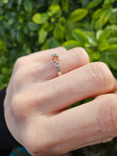 Load image into Gallery viewer, 1321: Vintage: 9ct White Gold Orange Citrine&nbsp; Openwork Shank Ring- delightful
