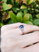 Load image into Gallery viewer, 0738: Vintage: 9ct Gold Cabochon French Blue Sapphire Diamonds Ring- crisp, clean , eye candy
