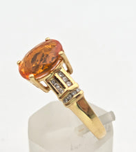 Load image into Gallery viewer, 2329: Vintage: 18ct Gold Fire Opal Diamonds Dress Ring-vibrant, vivid, sparkling
