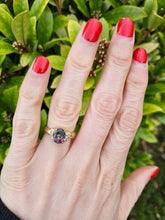 Load image into Gallery viewer, 1302: Vintage: 9ct Gold Caribbean &amp; Glacier Topaz Cocktail Ring-Lush
