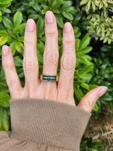 Load image into Gallery viewer, A5648: Vintage:18ct Gold Emeralds (1.25ct)  Diamonds Band- Old &amp; Heavy, Statement
