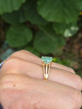Load image into Gallery viewer, 6171: Vintage &amp; Rare; 18ct Gold Green Paraiba Tourmaline Solitaire- simple beauty
