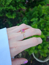 Cargar imagen en el visor de la galería, 0940: Vintage; Rare: 14ct Gold Bi- Colour &quot;Watermelon&quot; Tourmaline Ring
