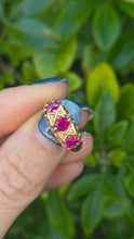 Cargar imagen en el visor de la galería, 6204 Antique: 18ct Rubies Old Cut Diamonds Dress Ring- From 1911
