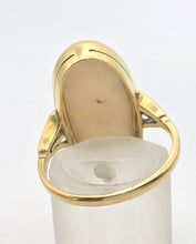 Load image into Gallery viewer, 2320: Antique; Edwardian 18ct Gold Large Oval Cabochon Opal (8ct) Single Stone Ring-
