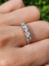 Cargar imagen en el visor de la galería, 1721: Vintage;: 18ct White Gold Diamonds Dress Stacker Ring- 1.21ct of fine, natural diamonds
