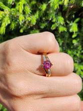 Load image into Gallery viewer, 1550: Vintage: 9ct Gold Round Cut Ruby Diamonds Cocktail Ring- Wow
