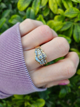 Load image into Gallery viewer, 0808: Vintage: 18ct Gold Art Deco Style ( 1ct) Diamonds Ring- sparkling symmetry
