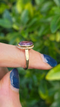 Load image into Gallery viewer, Vintage: 9ct Gold Bezel Set Lilac Amethyst Solitaire Ring- From 1972
