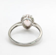 Load image into Gallery viewer, 1700: Vintage: 9ct White Gold Pink Morganite 26 Diamonds Dress Ring- petite, sparkling, pink
