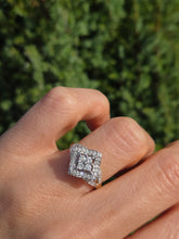 Load image into Gallery viewer, 2311: Vintage 9ct Gold Natural Diamonds Geometric Set Ring
