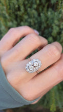 Cargar imagen en el visor de la galería, 1828 Art Deco 18ct White Gold  Diamonds (1.06ct) Panel Ring- Exceptional
