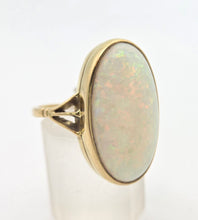 Load image into Gallery viewer, 2320: Antique; Edwardian 18ct Gold Large Oval Cabochon Opal (8ct) Single Stone Ring-
