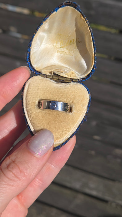 2315 Cartier 18ct White Gold Classic Love Ring- Size 54/N/6.75- Pristine