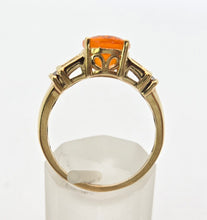 Load image into Gallery viewer, 2329: Vintage: 18ct Gold Fire Opal Diamonds Dress Ring-vibrant, vivid, sparkling
