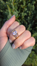 Load image into Gallery viewer, Vintage; 9ct Gold Lilac Amethyst Pink Topaz Statement Cocktail Ring
