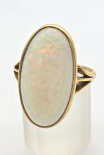 Load image into Gallery viewer, 2320: Antique; Edwardian 18ct Gold Large Oval Cabochon Opal (8ct) Single Stone Ring-
