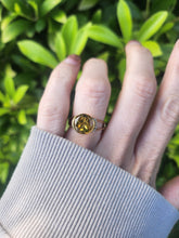 Load image into Gallery viewer, 7610: Vintage: 9ct Gold Hypnotic Round Cut Yellow Citrine Diamonds Cocktail Ring.
