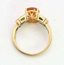 Load image into Gallery viewer, 2329: Vintage: 18ct Gold Fire Opal Diamonds Dress Ring-vibrant, vivid, sparkling
