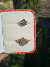Load image into Gallery viewer, 1082: Vintage: 9ct Gold 35 Champagne Diamonds (1ct) Cocktail Ring- sparkling beauty
