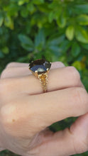 Cargar imagen en el visor de la galería, 2331 Vintage: 9ct Gold Large Cognac Smokey Quartz Ring- From 1972- Statement
