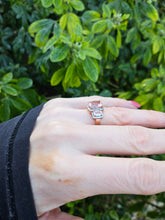 Load image into Gallery viewer, 0856: Vintage: 9ct Rose Gold Pink Morganites 52 Diamonds Cocktail Ring- exquisite
