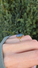 Load image into Gallery viewer, 18ct Gold AustralianCabochon  Black Opal Single Stone Ring
