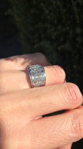 1870 18ct White Gold 87 Natural Sparkling  Diamonds (1.65ct) Statement ring