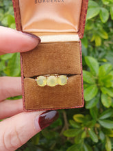 Load image into Gallery viewer, 7127:Vintage &amp; Rare: 10ct Gold Yellow Tourmalines Diamonds Dress Ring-crisp, clean and sparkling.
