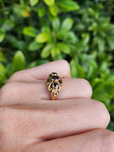 Load image into Gallery viewer, 8296: Vintage: 14ct Gold Rich Red Garnets Dress Ring
