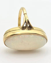 Load image into Gallery viewer, 2320: Antique; Edwardian 18ct Gold Large Oval Cabochon Opal (8ct) Single Stone Ring-
