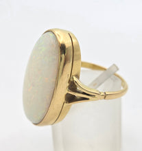 Load image into Gallery viewer, 2320: Antique; Edwardian 18ct Gold Large Oval Cabochon Opal (8ct) Single Stone Ring-
