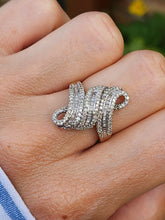 Load image into Gallery viewer, 1652: Vintage: 9ct Gold Baguette &amp; Round Cut Diamonds (1ct) Statement Cocktail Ring
