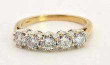 Cargar imagen en el visor de la galería, 2312 Vintage: 18ct Gold Round Full Cut Natural Diamonds (1.25ct in total) Ring-Very special
