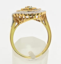 Load image into Gallery viewer, Vintage: 18ct Gold Art Deco Style  Harlequin Multi-Gem Diamonds Cluster Ring- Rainbow beauty
