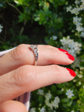 Load image into Gallery viewer, 1153: Vintage: Rare Palladium Mixed-Cut Diamonds Stacker Ring- natural, sparkling beauty
