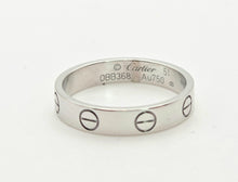 Cargar imagen en el visor de la galería, 2364: Vintage: Cartier 18ct White Gold Love Ring Size 51- comes with box
