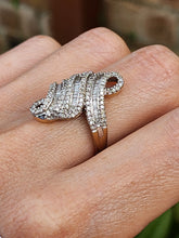 Load image into Gallery viewer, 1652: Vintage: 9ct Gold Baguette &amp; Round Cut Diamonds (1ct) Statement Cocktail Ring
