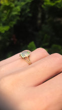Load image into Gallery viewer, 2453 Vintage: 9ct Gold Faceted Cut Mint Green Amethyst Ring- From 1975
