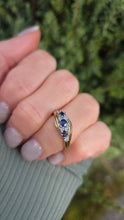 Load image into Gallery viewer, Vintage: 18ct Gold 6 Emeralds 7 Diamonds Flower Head Ring-
