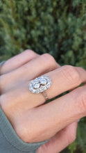 Cargar imagen en el visor de la galería, 1828 Art Deco 18ct White Gold  Diamonds (1.06ct) Panel Ring- Exceptional
