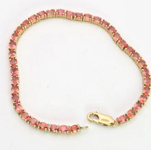 Load image into Gallery viewer, 2319: Vintage:: 18ct Gold Padparadscha 39&nbsp; Orange Sapphires (8.19ct) Tennis Bracelet- Exquisite
