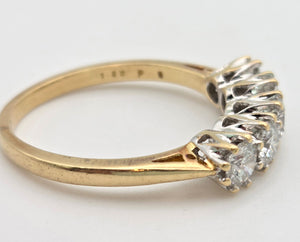2312 Vintage: 18ct Gold Round Full Cut Natural Diamonds (1.25ct in total) Ring-Very special