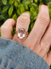 Load image into Gallery viewer, 1314: Vintage: 9ct Gold Large Pink/Rose Quartz Cocktail Ring- Barbie beauty
