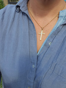 6199: Vintage: 18ct Gold Necklace (44cm) & Diamond (1.5ct)  Pendant - Exceptional